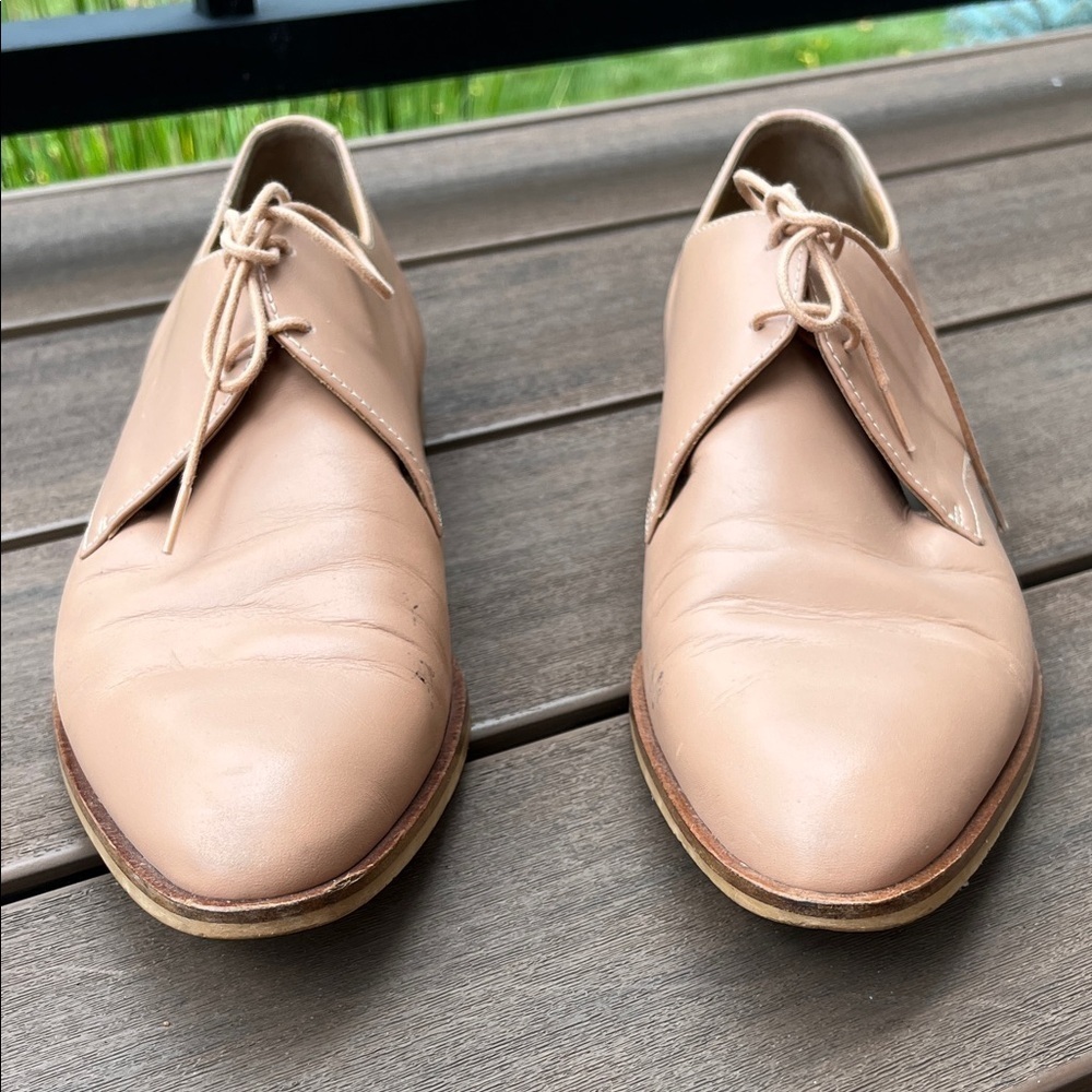 Everlane The Modern Oxford Blush Creme Leather Derby Shoes - Size 10.5 - Picture 3 of 16